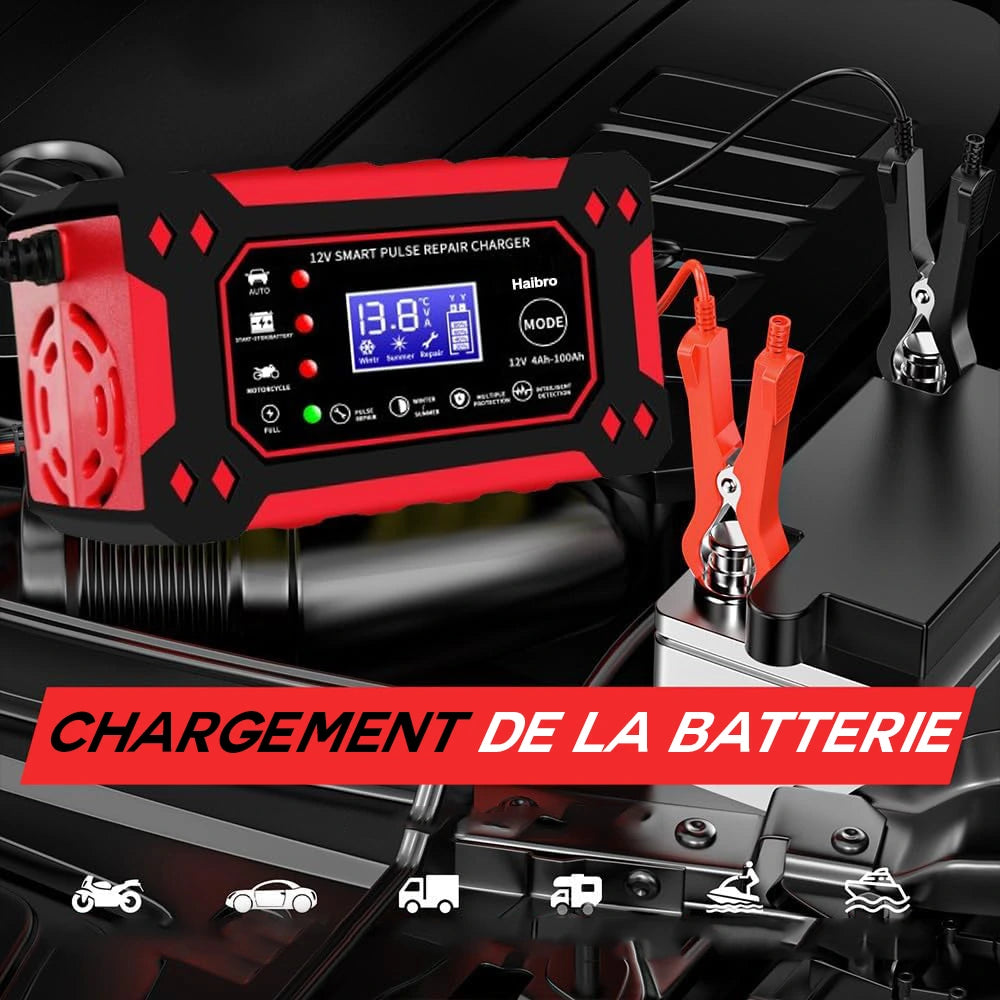 Chargeur Intelligent Pulse 12V/6A pour Batterie Automobile et Moto