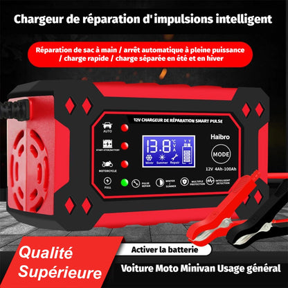 Chargeur Intelligent Pulse 12V/6A pour Batterie Automobile et Moto